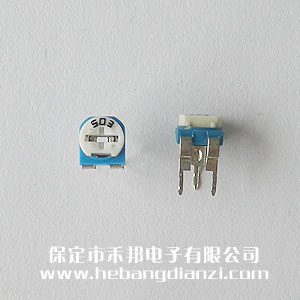 503 卧式蓝白(bái)可调(diào)电阻 50K
